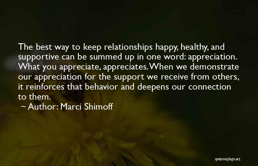 Support For Others Quotes By Marci Shimoff