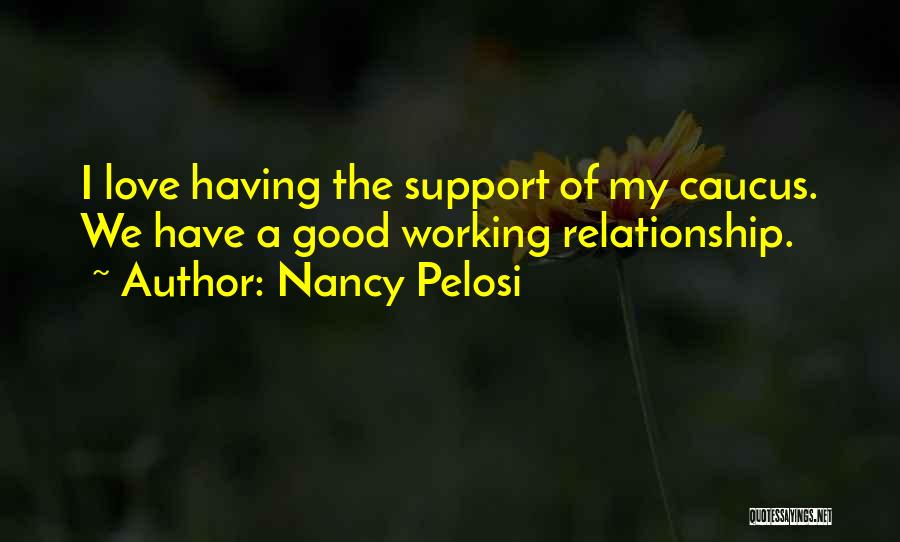 Support My Love Quotes By Nancy Pelosi