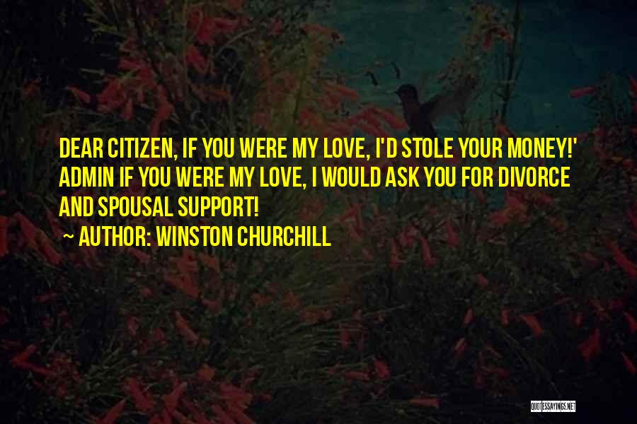 Support My Love Quotes By Winston Churchill