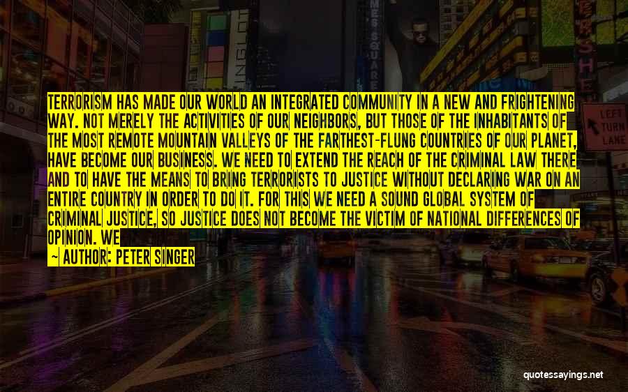 Support One Another Quotes By Peter Singer