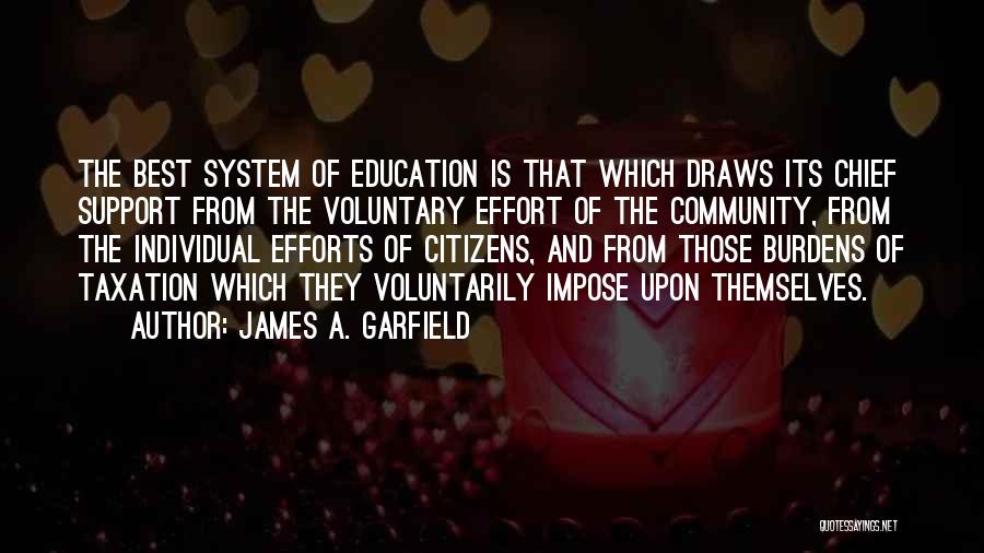 Support System Quotes By James A. Garfield
