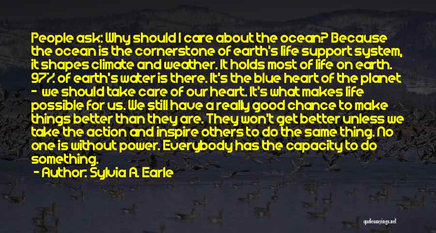 Support System Quotes By Sylvia A. Earle