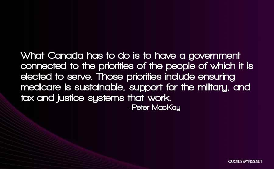 Support Systems Quotes By Peter MacKay