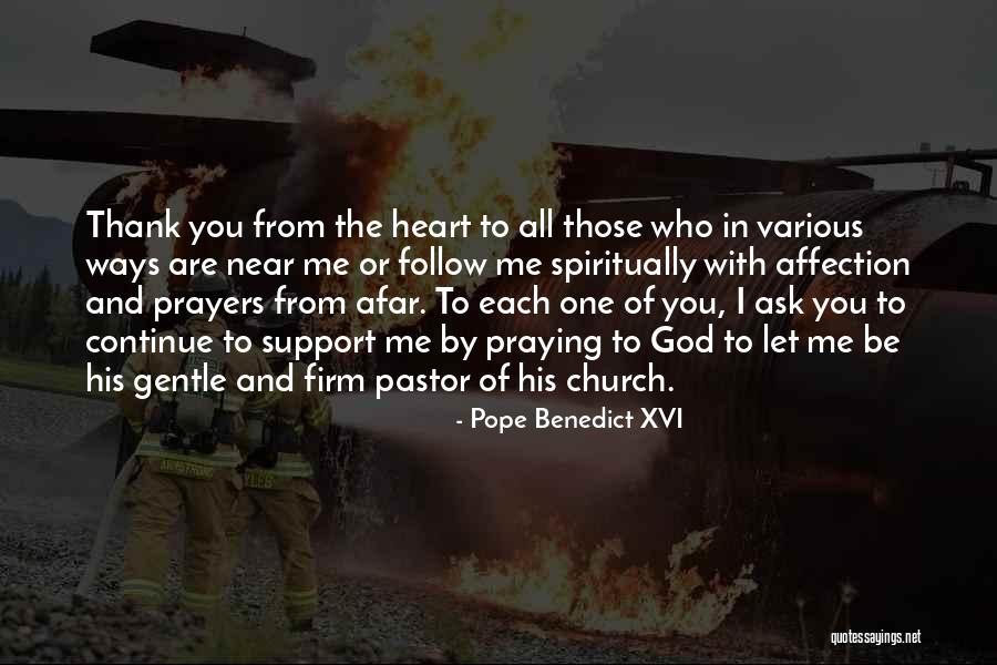 Support Thank You Quotes By Pope Benedict XVI Support Thank You Quotes By Pope Benedict XVI