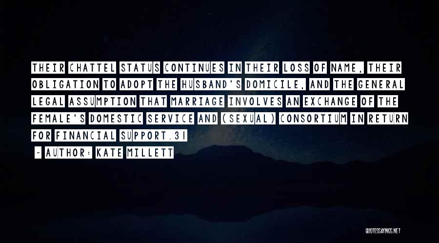 Support Your Husband Quotes By Kate Millett