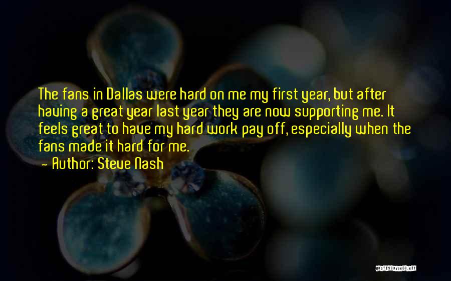 Supporting Each Other At Work Quotes By Steve Nash