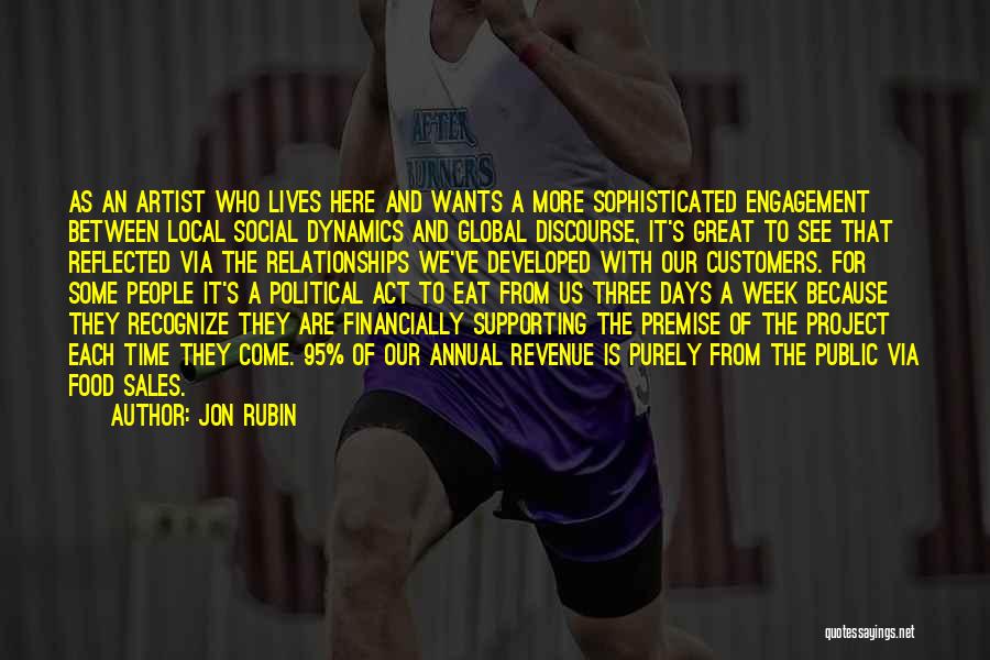 Supporting Each Others Quotes By Jon Rubin