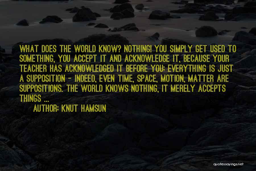 Supposition Quotes By Knut Hamsun
