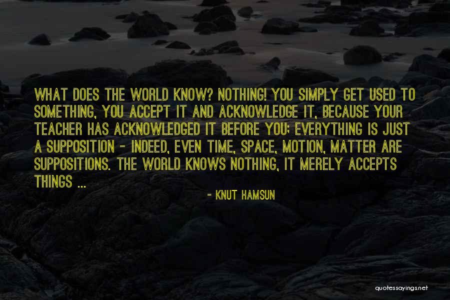 Supposition Quotes By Knut Hamsun