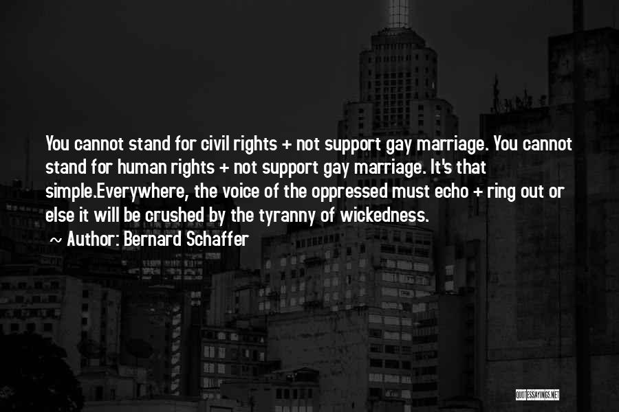 Supreme Court Gay Marriage Quotes By Bernard Schaffer