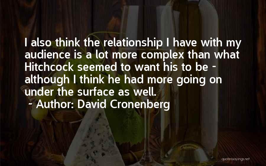 Surface Relationship Quotes By David Cronenberg