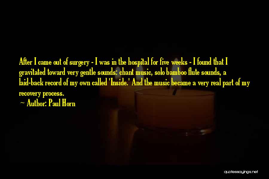 Surgery Recovery Quotes By Paul Horn