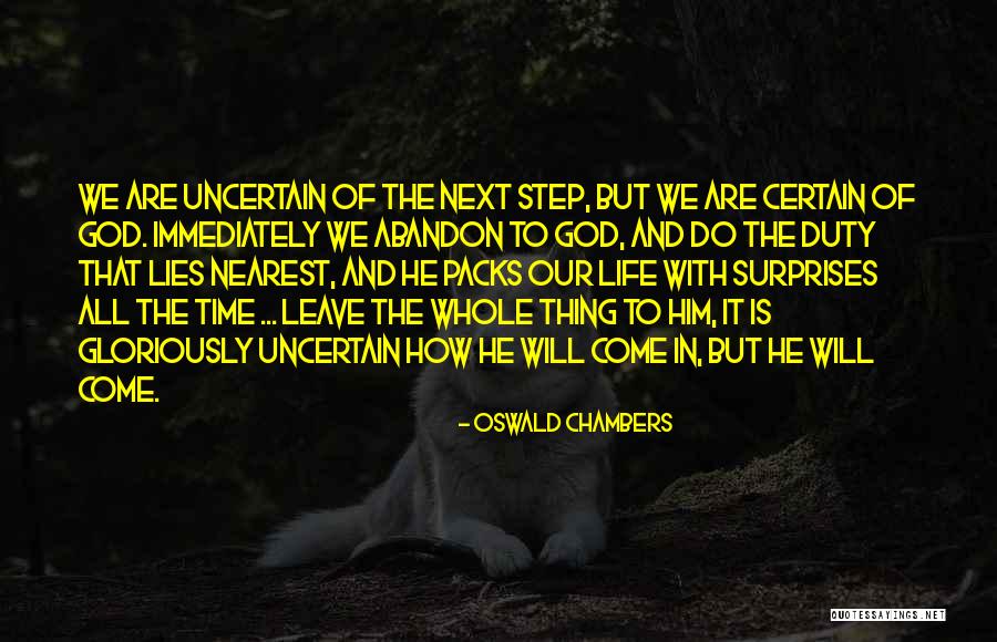 Surprises In Life Quotes By Oswald Chambers