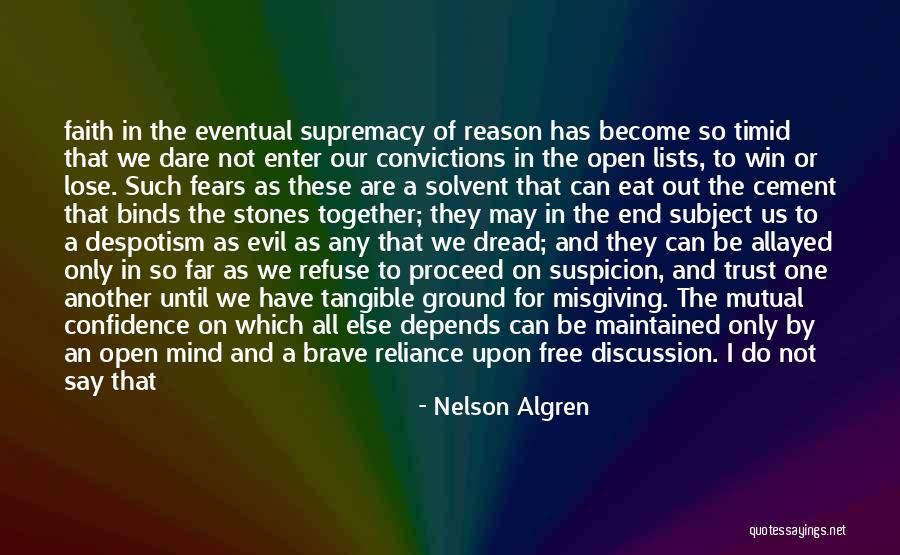 Suspicion And Trust Quotes By Nelson Algren