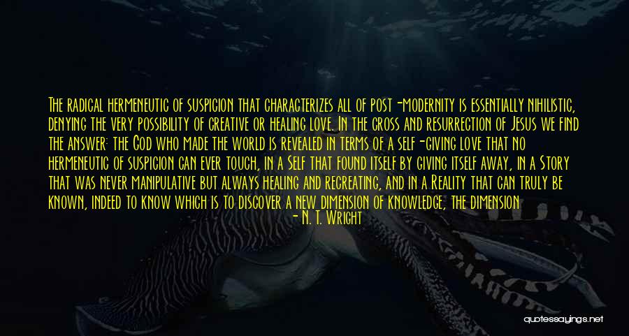 Suspicion In Love Quotes By N. T. Wright Suspicion In Love Quotes By N. T. Wright