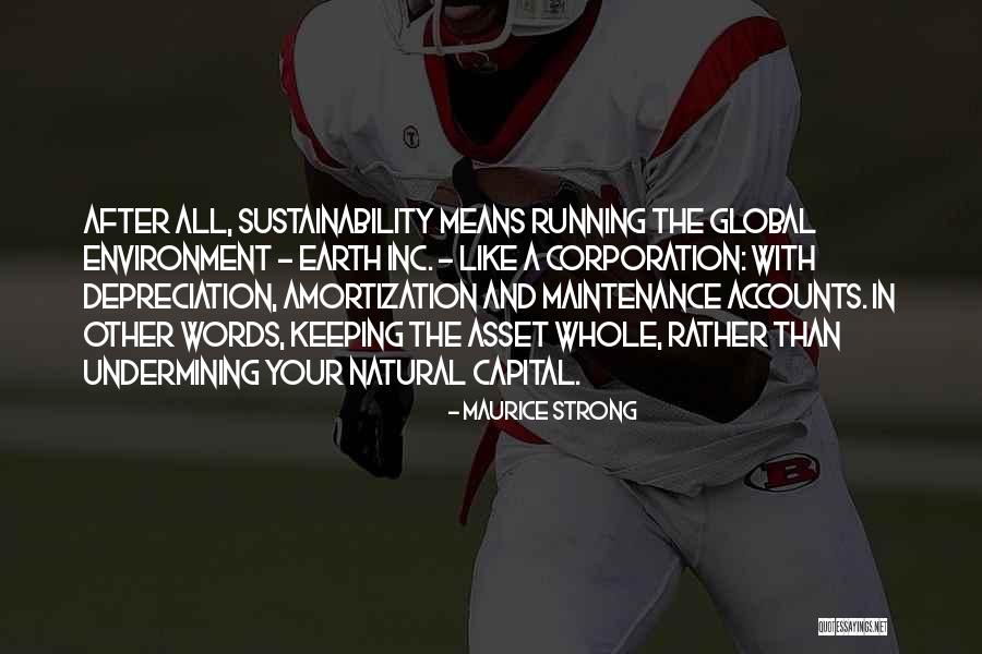 Sustainability Environment Quotes By Maurice Strong