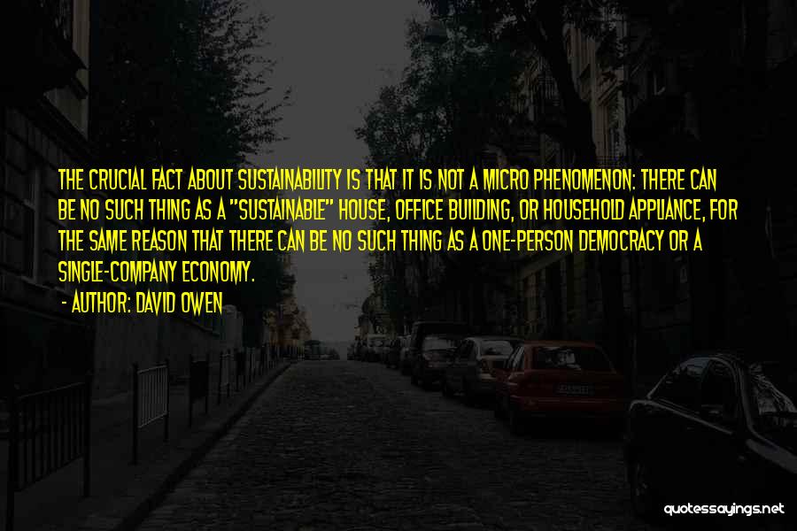 Sustainability Quotes By David Owen