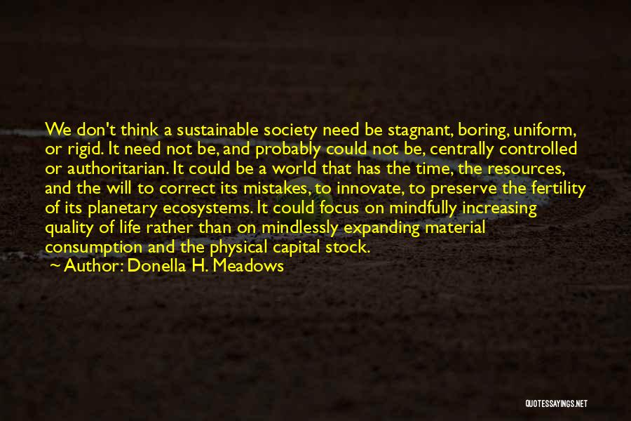 Sustainability Quotes By Donella H. Meadows