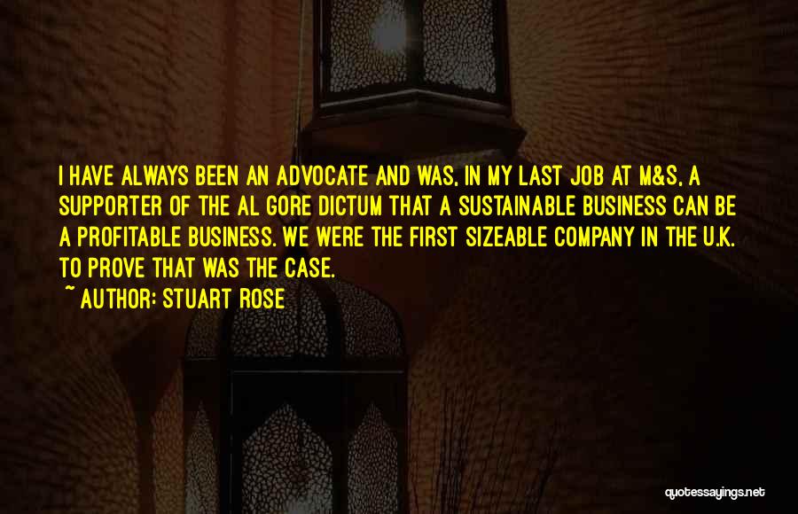 Sustainable Business Quotes By Stuart Rose