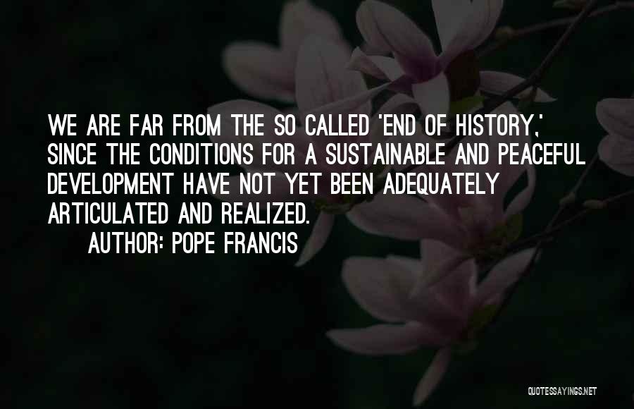 Sustainable Development Quotes By Pope Francis