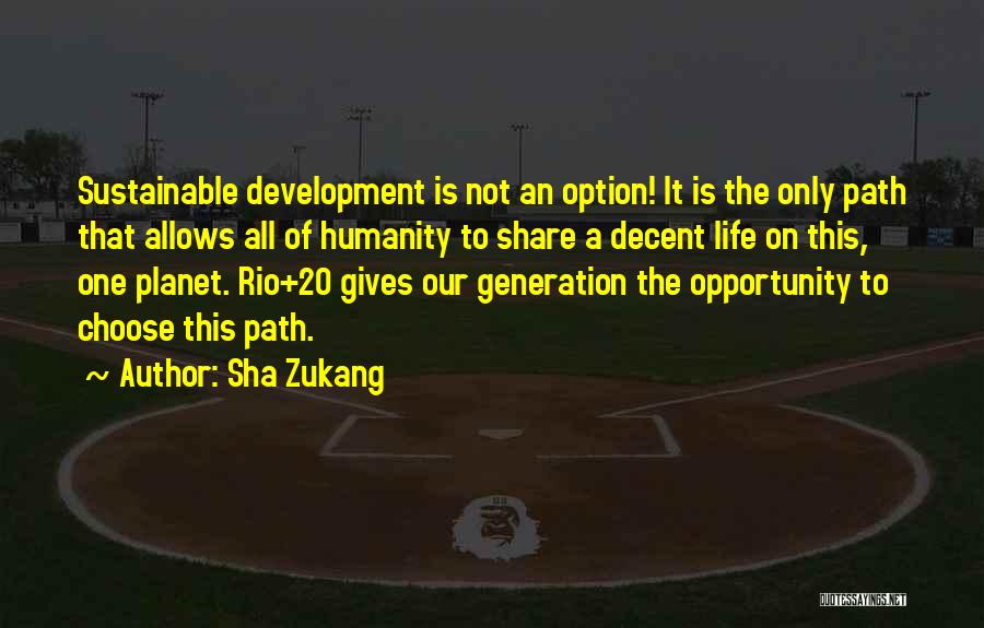 Sustainable Development Quotes By Sha Zukang
