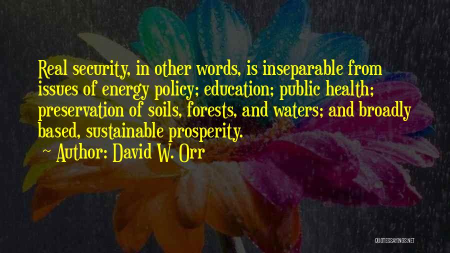 Sustainable Energy Quotes By David W. Orr