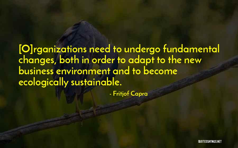 Sustainable Environment Quotes By Fritjof Capra