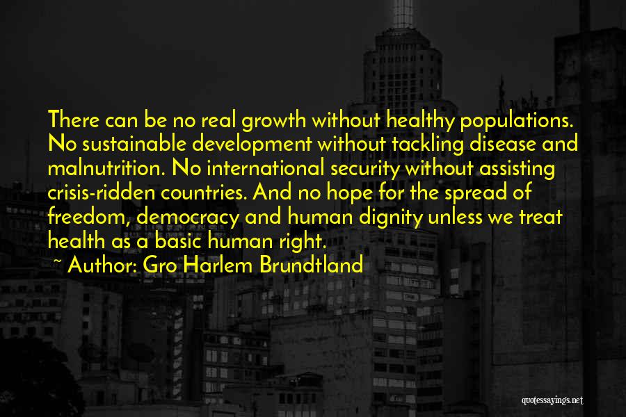 Sustainable Human Development Quotes By Gro Harlem Brundtland