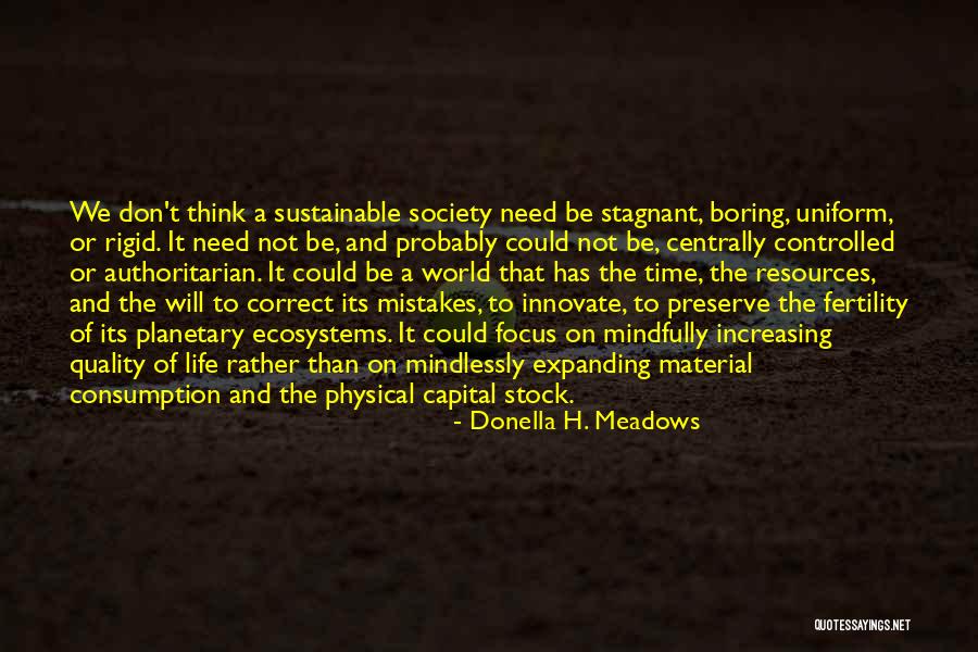 Sustainable Quotes By Donella H. Meadows