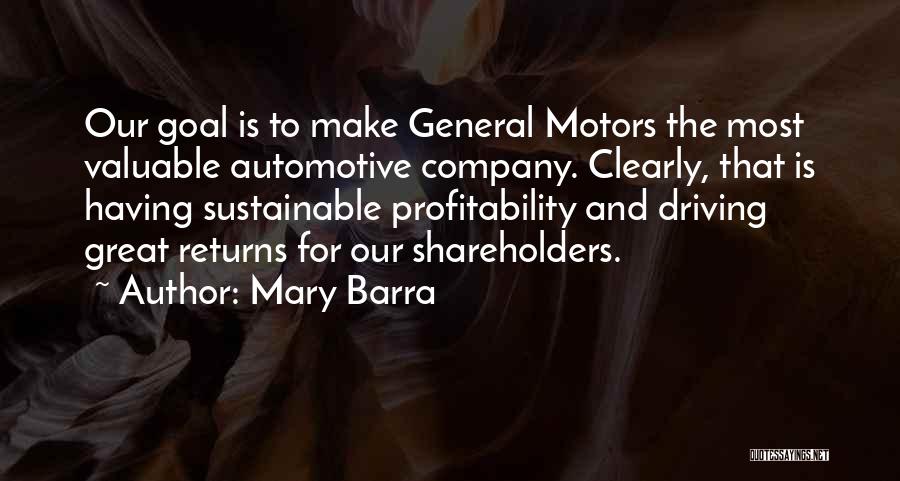 Sustainable Quotes By Mary Barra