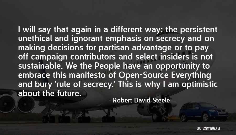 Sustainable Way Quotes By Robert David Steele Sustainable Way Quotes By Robert David Steele