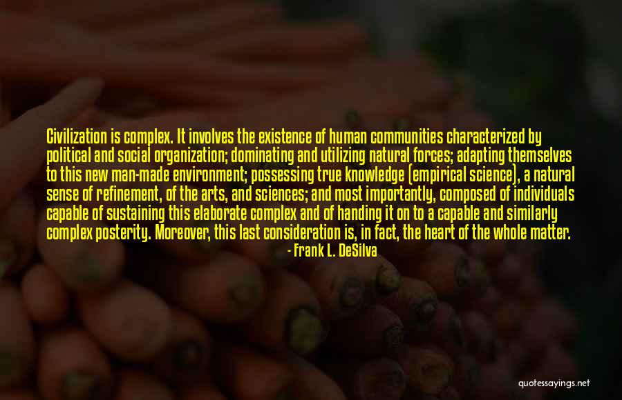 Sustaining The Environment Quotes By Frank L. DeSilva