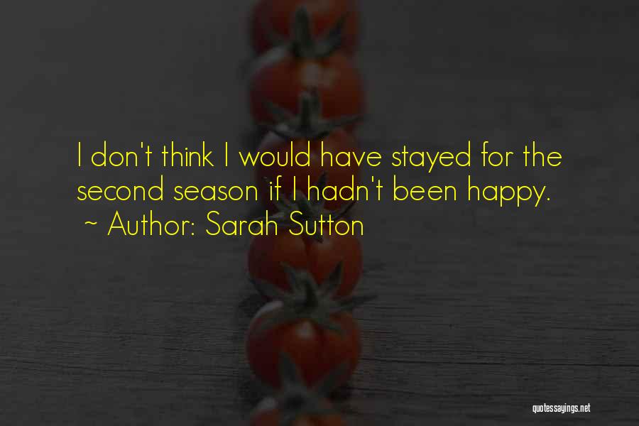 Sutton Quotes By Sarah Sutton