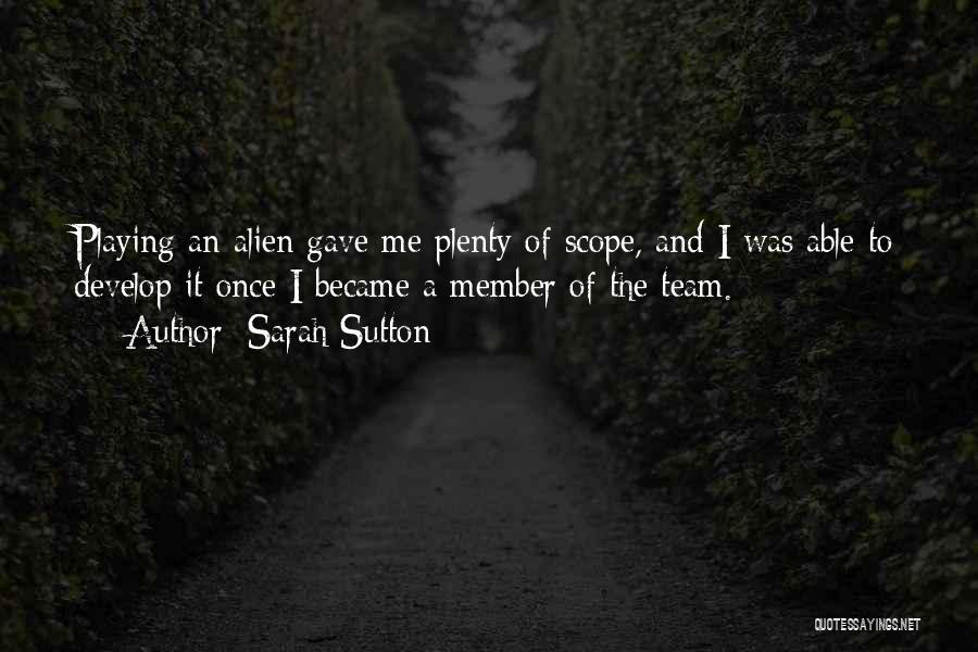 Sutton Quotes By Sarah Sutton