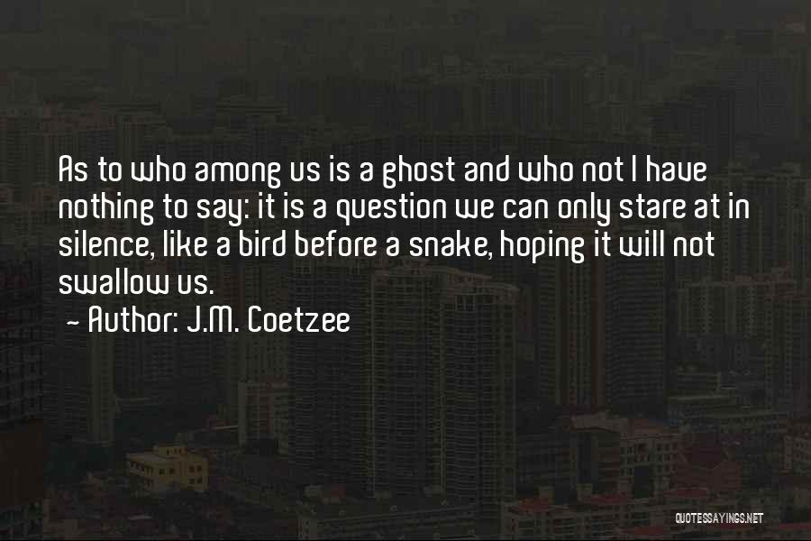 Swallow Bird Quotes By J.M. Coetzee