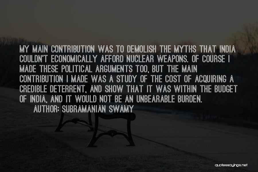 Swamy Quotes By Subramanian Swamy