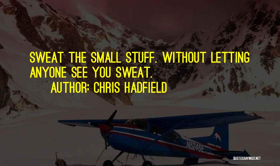 Sweat Small Stuff Quotes By Chris Hadfield