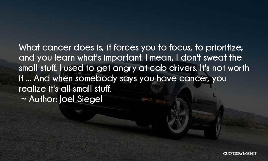 Sweat Small Stuff Quotes By Joel Siegel