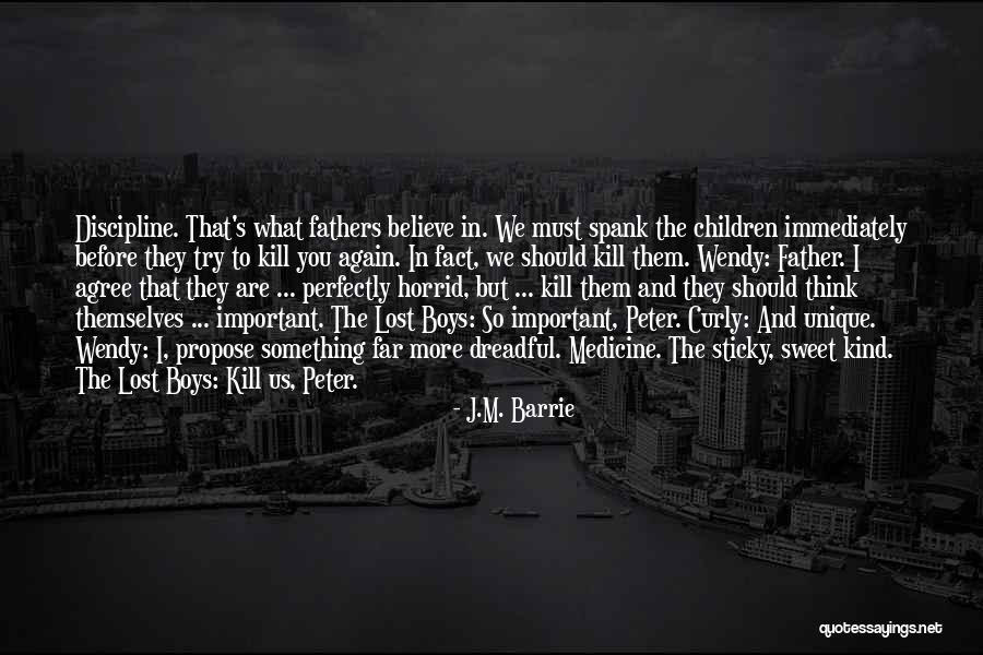 Sweet Boys Quotes By J.M. Barrie Sweet Boys Quotes By J.M. Barrie