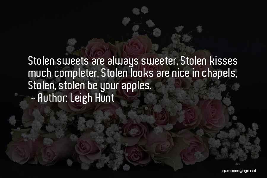 Sweet Kissing Quotes By Leigh Hunt