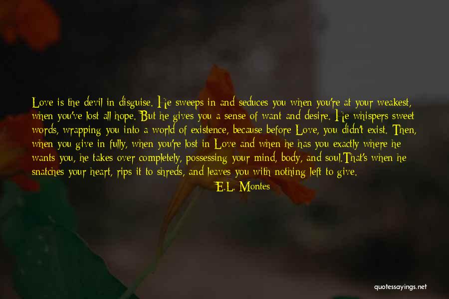 Sweet Love Words And Quotes By E.L. Montes