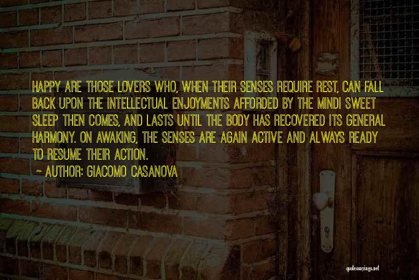 Sweet Lovers Quotes By Giacomo Casanova