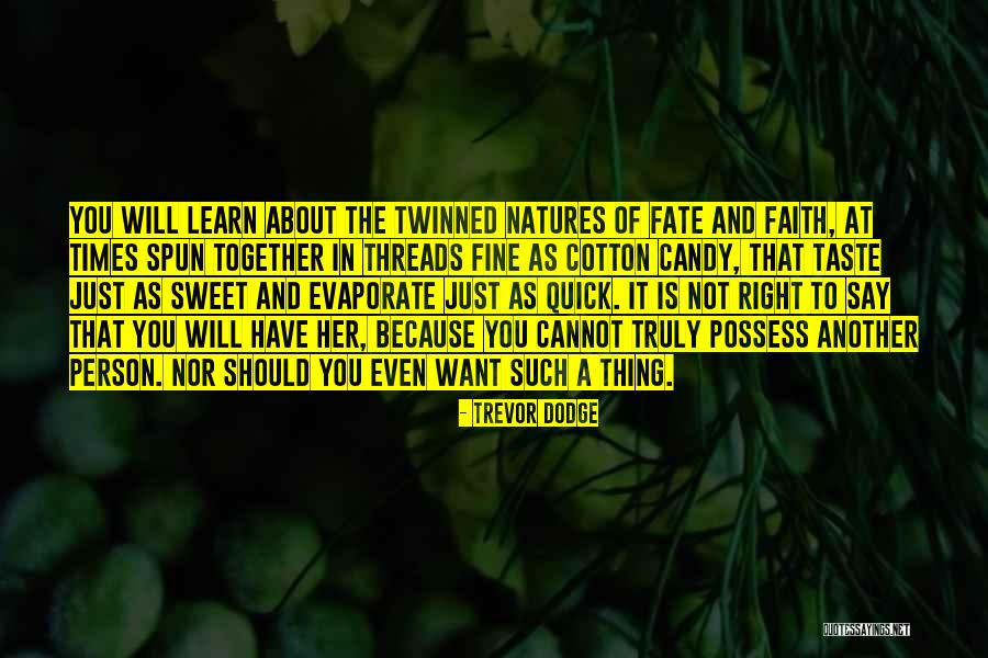 Sweetness And Candy Quotes By Trevor Dodge