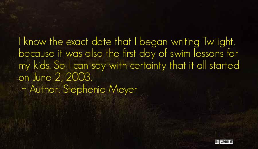 Swim Lessons Quotes By Stephenie Meyer