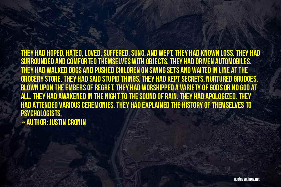 Swing Sets Quotes By Justin Cronin