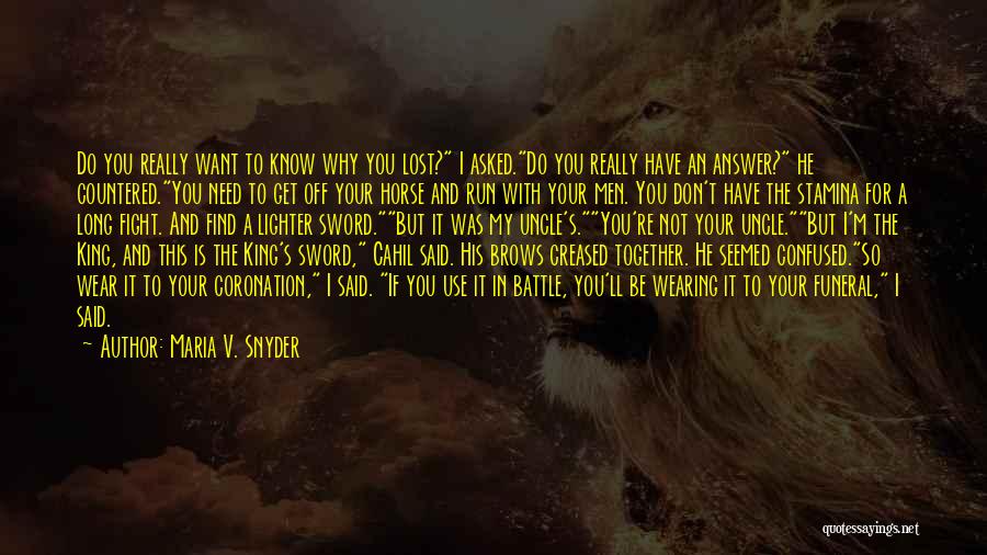 Sword Fight Quotes By Maria V. Snyder