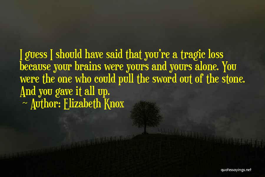 Sword In The Stone Quotes By Elizabeth Knox