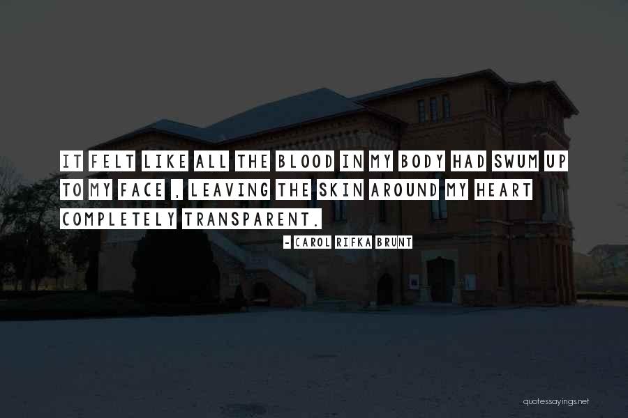 Swum Quotes By Carol Rifka Brunt Swum Quotes By Carol Rifka Brunt