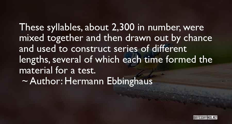 Syllables Quotes By Hermann Ebbinghaus