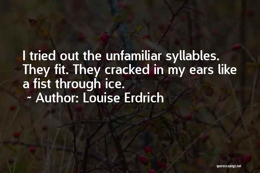 Syllables Quotes By Louise Erdrich